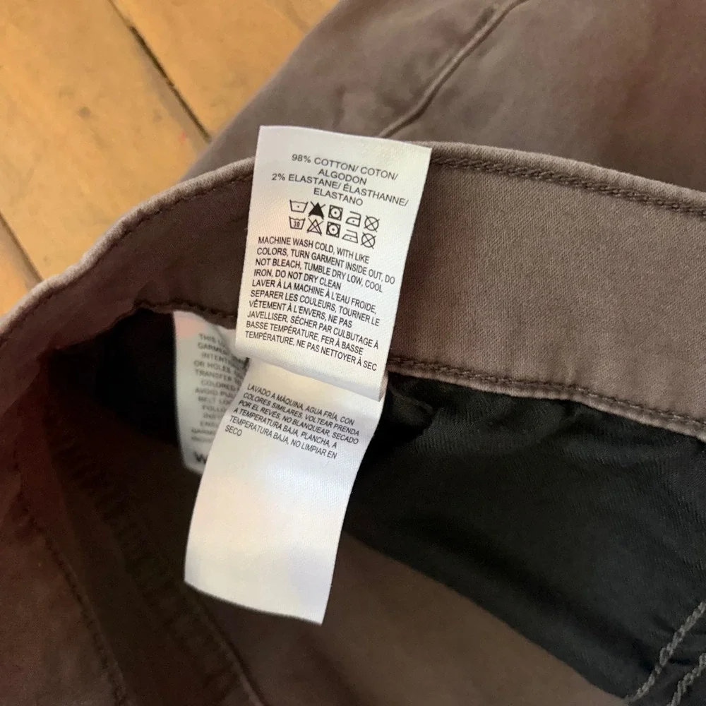 Lucky Brand 121 Slim Straight Mens Gray Pants 38x30 Cotton Blend Stretch